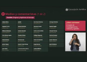 Lista de periodistas exhibida por Luisa María Alcalde provoca críticas; el Gobierno niega que sea una “lista negra”. AMEXI/Foto: Captura de video