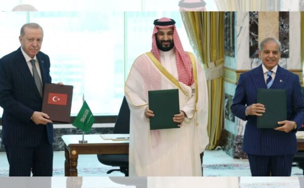 Los mandatarios de Turquía, Arabia Saudita y Pakistán.