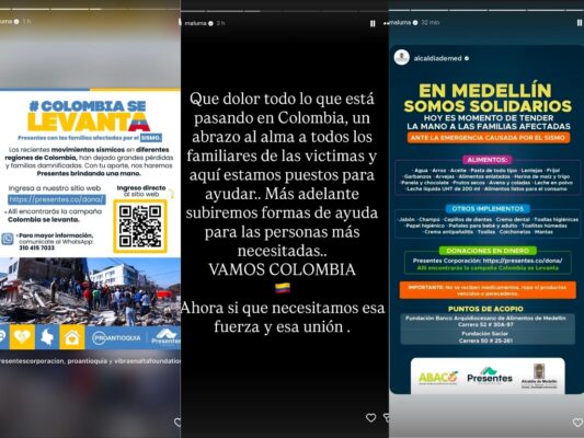 Maluma reacciona llama a la unión tras terremoto que sacudió Colombia. | AMEXI/FOTO: IG @maluma