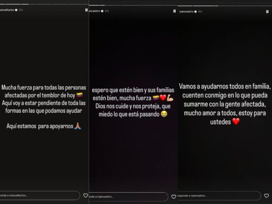 Manuel Turizo y Ryan Castro se pronuncian tras el terremoto que sacudió Colombia. | AMEXI/FOTO: IG @manuelturizo @ryancastro