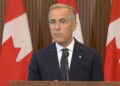 Mark Carney, primer ministro de Canadá en coferencia tras problemas en las negociaciones económicas con EU. AMEXI foto captura de video