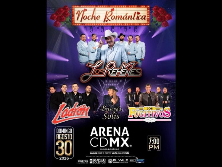 Los Rehenes encabezan Noche Romántica en la Arena CDMX