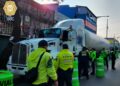 Operativo de verificación de pipas de gas en Iztapalapa. AMEXI Foto