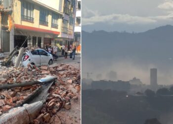 Daños en la ciudad de Pereira, en Colombia, tras un terremoto de magnitud 7.4