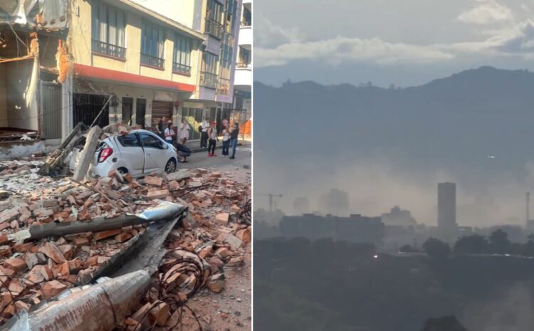 Daños en la ciudad de Pereira, en Colombia, tras un terremoto de magnitud 7.4