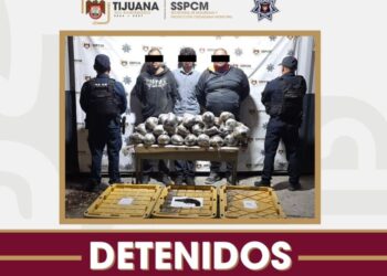 Policía de Tijuana asegura más de 100 kilos de heroína; detiene a tres personas