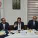 Presidencia colegiada de la UNT: Francisco Hernández Juárez, Jesus Ortíz Álvarez, Carlos Hugo Morales Molales, durante la plenaria del 5 de agosto del 2026. unidad sindical