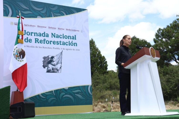 Sheinbaum encabeza Jornada Nacional de Reforestación en Puebla