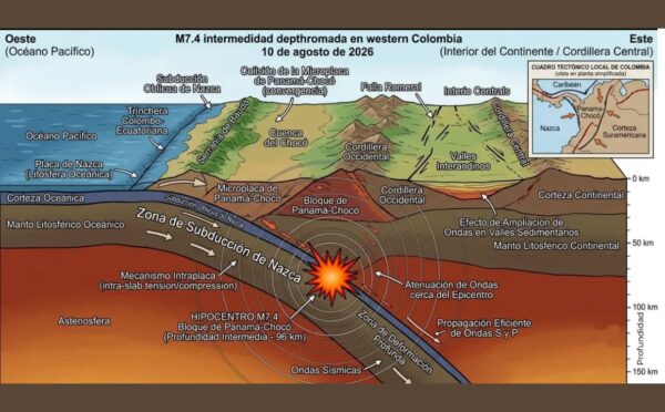 Explicación geológica dedl sismo en Colombia