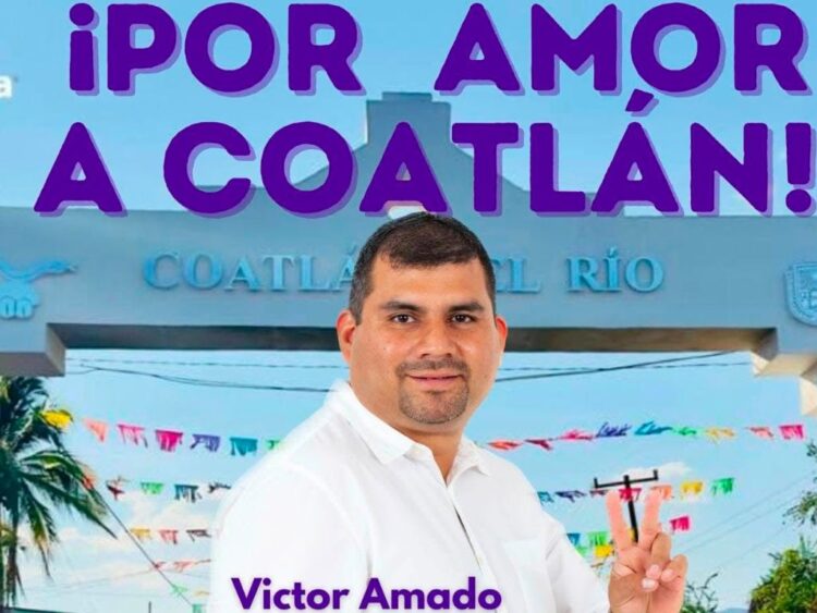 Víctor Manuel Amado de León, excandidato a alcalde de Coatlán del Río. AMEXI Foto RRSS
