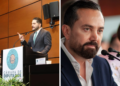En el Patio del Federalismo del Senado diputados del PRI y Morena se encaran con empujones e insultos, asi terminan a golpes.