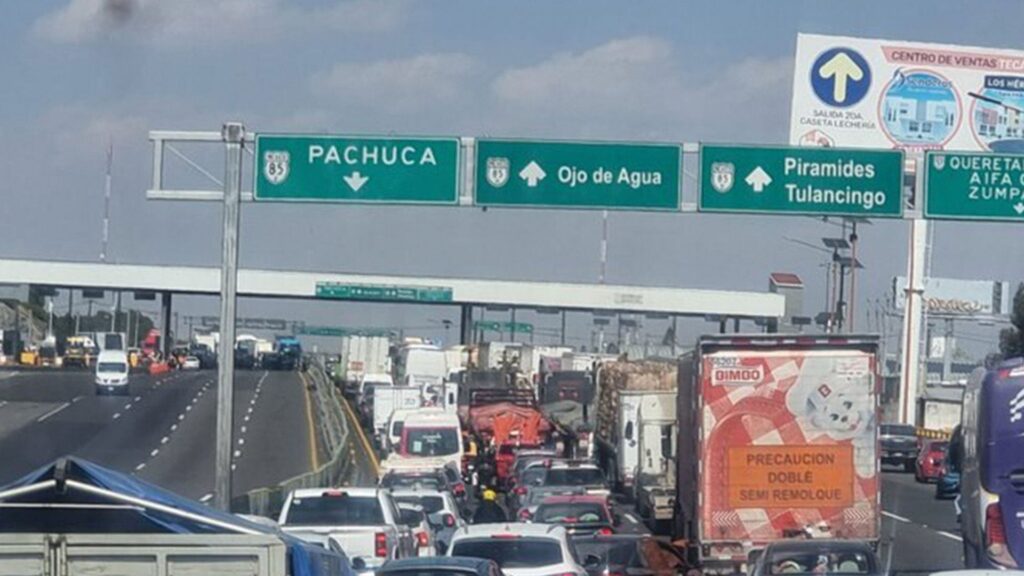 Momentos de tensión y caos se vivieron la tarde de este martes sobre la carretera México-Pachuca