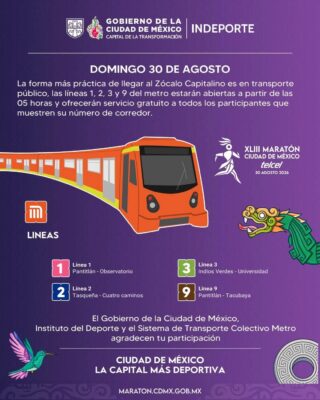 Metro gratuito para participantes y cierres viales