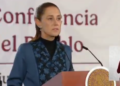 La presidenta de México, Claudia Sheinbaum, habla durante su conferencia matutina.