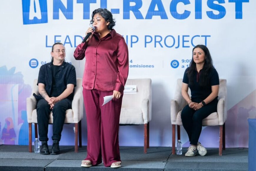 Patricia Guadalupe Ramírez Bazán durante la inauguración del foro "YALP 2026: Young Anti-Racist Leadership Project"