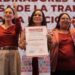 Ariadna Montiel, Beatriz Mojica y Citlalli Hernández, de Morena. AMEXI Foto Morena