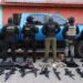 Armas decomisadas en el operativo. AMEXI Foto FGR