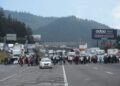 Bloqueo en la México-Toluca, en La Marquesa. AMEXI Foto Especial