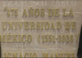 Diputados develan con letras de oro los 475 años de la Universidad de México
