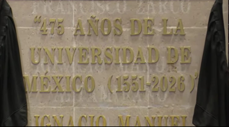 Diputados develan con letras de oro los 475 años de la Universidad de México