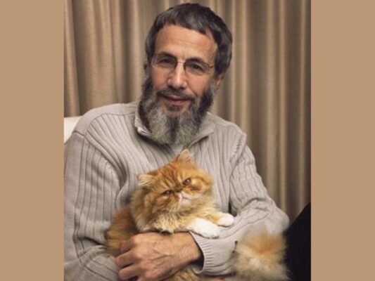 Cat Stevens y gato. Foto X