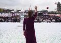 Claudia Sheinbaum cerrará su gira de presentación de su Segundo Informe de Gobierno en el Zócalo capitalino. AMEXI Imagen Gobierno de México