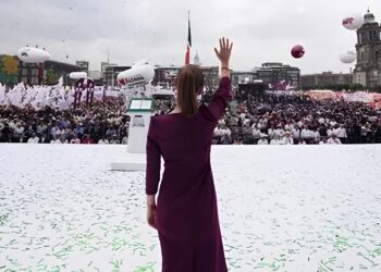 Claudia Sheinbaum cerrará su gira de presentación de su Segundo Informe de Gobierno en el Zócalo capitalino. AMEXI Imagen Gobierno de México