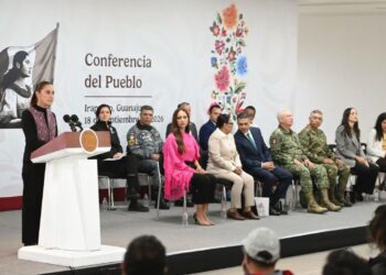 Conferencia de prensa del Consejo de Seguridad y la presidenta Claudia Sheinbaum en Irapuato, Guanajuato