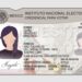 Credencial para votar del INE.
