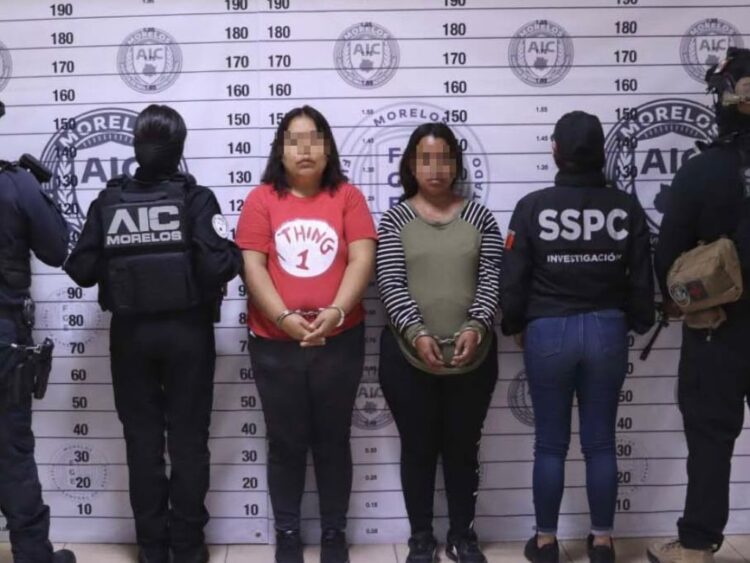 Detenidas en Morelos por caso de feminicidio de Margarita Ceceña. AMEXI Foto Policía estatal