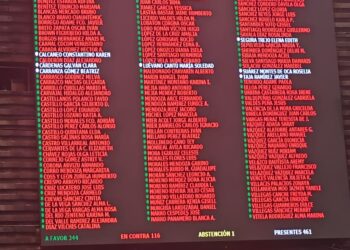 Dictamen de nacionalidad única para cargos ejecutivos, aprobado en la Cámara de Diputados. AMEXI Foto Maribel Islas