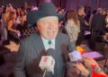Alberto “El Güero” Castro y Sofía Castro durante la presentación de la telenovela Tierra de Amor y Coraje.