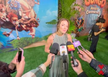 Silvia Navarro durante una entrevista en la que habla sobre su participación en Gungo y los Juegos Cavernícolas y confirma que está enamorada.