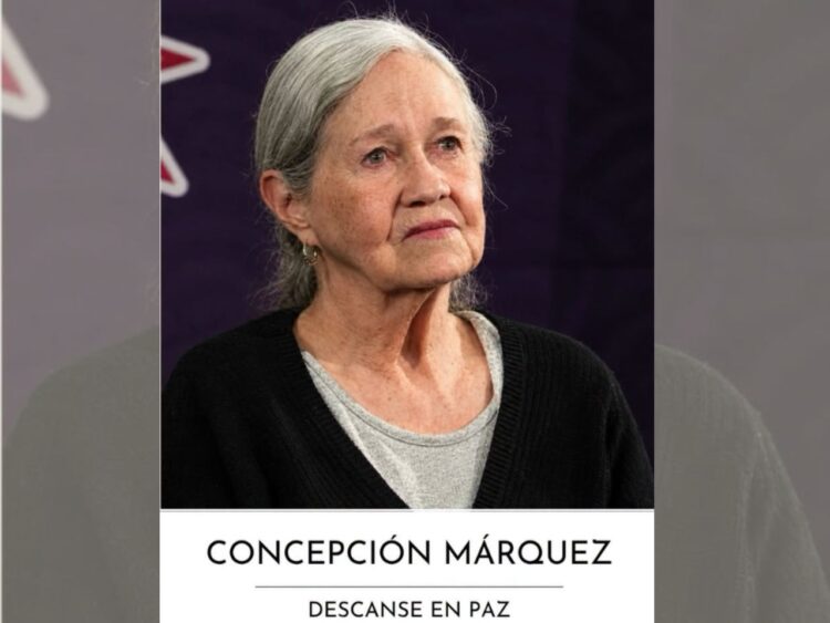 Retrato de la actriz Concepción Márquez, reconocida por su trayectoria en cine, teatro y televisión.