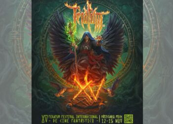 Imagen oficial de FERATUM 2026 con una figura femenina inspirada en las brujas mexicanas y la tradición purépecha, rodeada de elementos sobrenaturales.