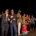 Luchadores y músicos durante una presentación de “Rock y Luchas”, espectáculo que combinará lucha libre y rock en el Teatro Silvia Pinal.