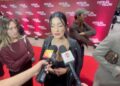 Eréndira Ibarra durante un encuentro con medios para hablar sobre su participación en la serie Detrás del Telón.