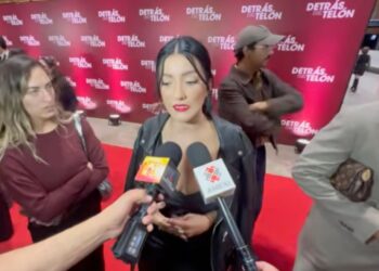 Eréndira Ibarra durante un encuentro con medios para hablar sobre su participación en la serie Detrás del Telón.