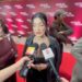 Eréndira Ibarra durante un encuentro con medios para hablar sobre su participación en la serie Detrás del Telón.