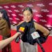 Liz Gallardo durante un encuentro con medios, donde habló sobre su vida personal y su participación en la serie Detrás del Telón.