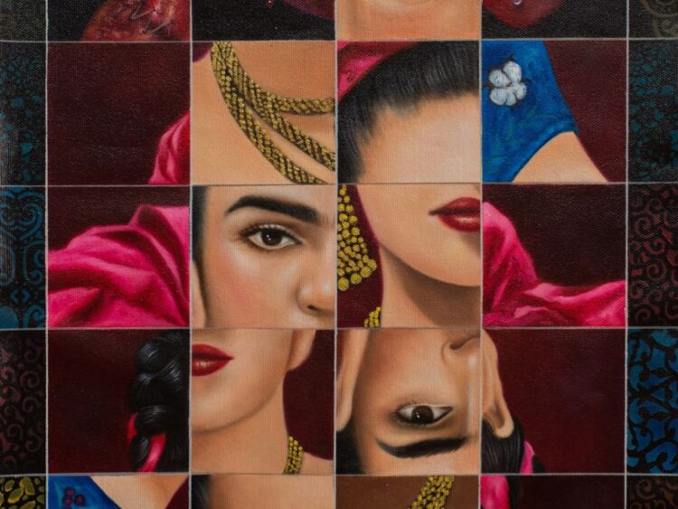 Exposición “100 FRIDAS para FRIDA” en la Blank Canvas Gallery de Londres, con obras de artistas mexicanos que reinterpretan la figura de Frida Kahlo.