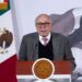 El secretario de Salud, David Kershenobich, al presentar el balance de infraestructura, abasto y atención médica en la conferencia matutina.