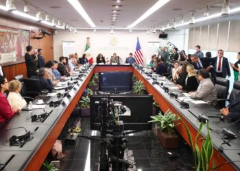 Encuentro de senadores mexicanos y legisladores del estado de Nueva York sobre comunidades migrantes. AMEXI Foto Senado de la República