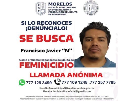 Ficha de búsqueda de Francisco Javier “N”. AMEXI Foto FGE Morelos
