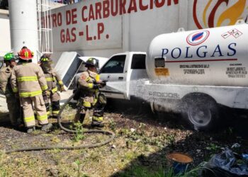 Fuga de gas en estación clausurada en Ecatepec. AMEXI foto Especial