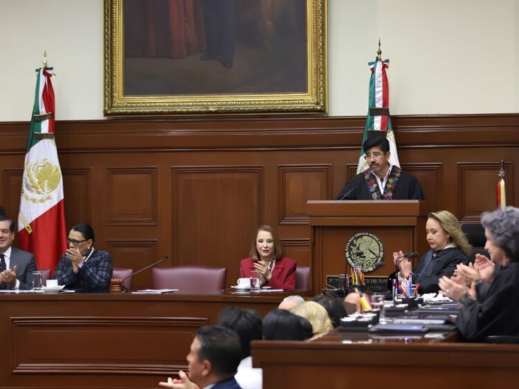 Corte del Acordeón. Hugo Aguilar rinde su primer informe como presidente de la SCJN. AMEXI Foto SCJN