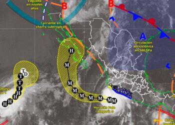 Huracán Polo provocará lluvias intensas, mientras el calor llegará hasta 40 °C en varios estados de México este jueves. | AMEXI/FOTO. X @conagua_clima
