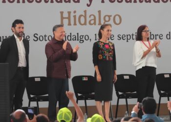 Julio Menchaca y Claudia Sheinbaum. Colaboración ratificada. AMEXI Foto Gobierno de Hidalgo