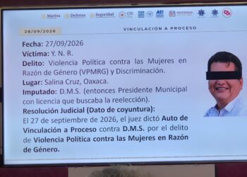 Alcalde de Salina Cruz es vinculado a proceso por violencia política de género