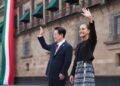 Lee Jae-Myung, presidente de Corea del Sur, y Claudia Sheinbaum en Palacio Nacional. AMEXI Foto X Gobierno de México